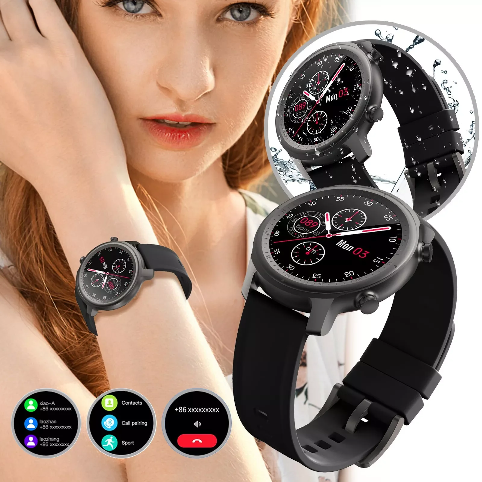 

Smart Bracelet Watch Q1 Smart Watch Bluetooth Sports Waterproof Call Multifunctional Round Watch Fit but 2 Watch