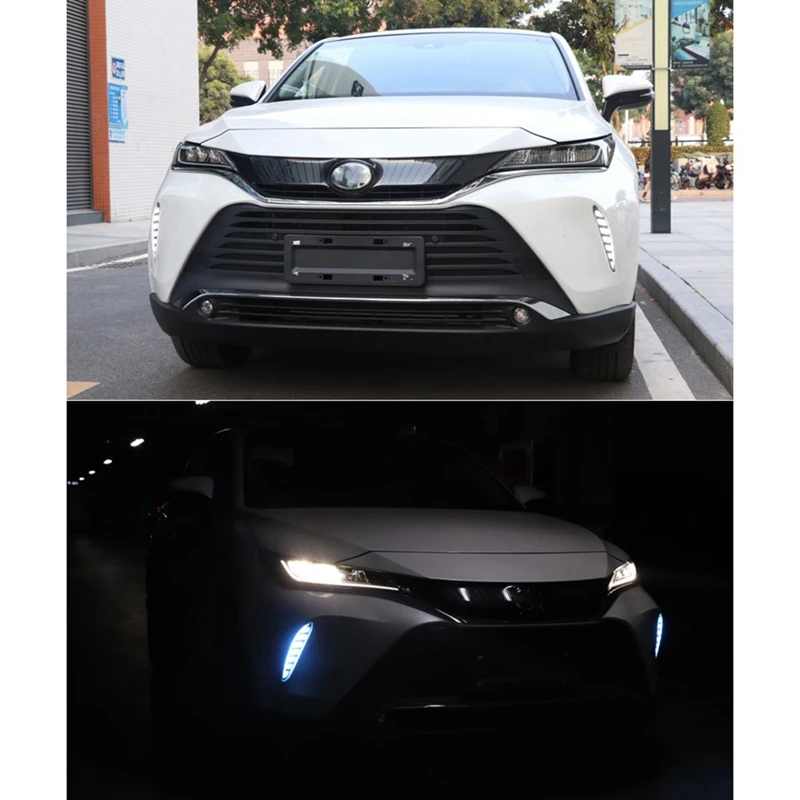 

LED Daytime Running Light DRL for Toyota Harrier Venza 2021+ 12V Daylights Yellow Turn Signal Car Headlight Fog Lamp