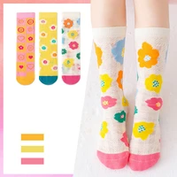 candy color baby girls thin socks lovely flower childrens short stock cute plaid princess accessories sock for 0 3 years