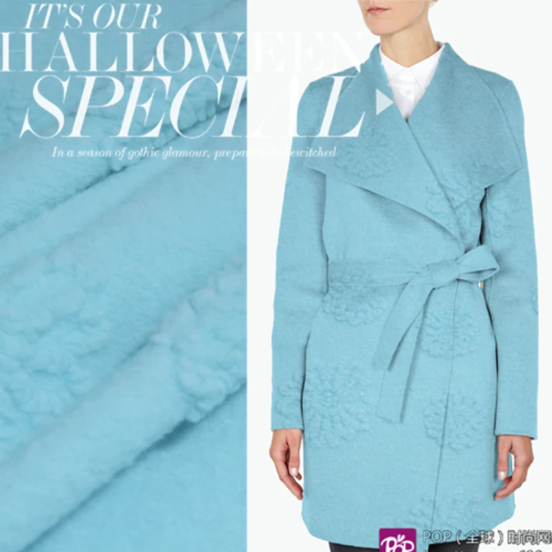 

Cashmere Fabric Autumn Winter Woolen Coat Clothing Three-dimensional Flower Pattern Brand Fabrics Diy Sewing Wholesale Cloth