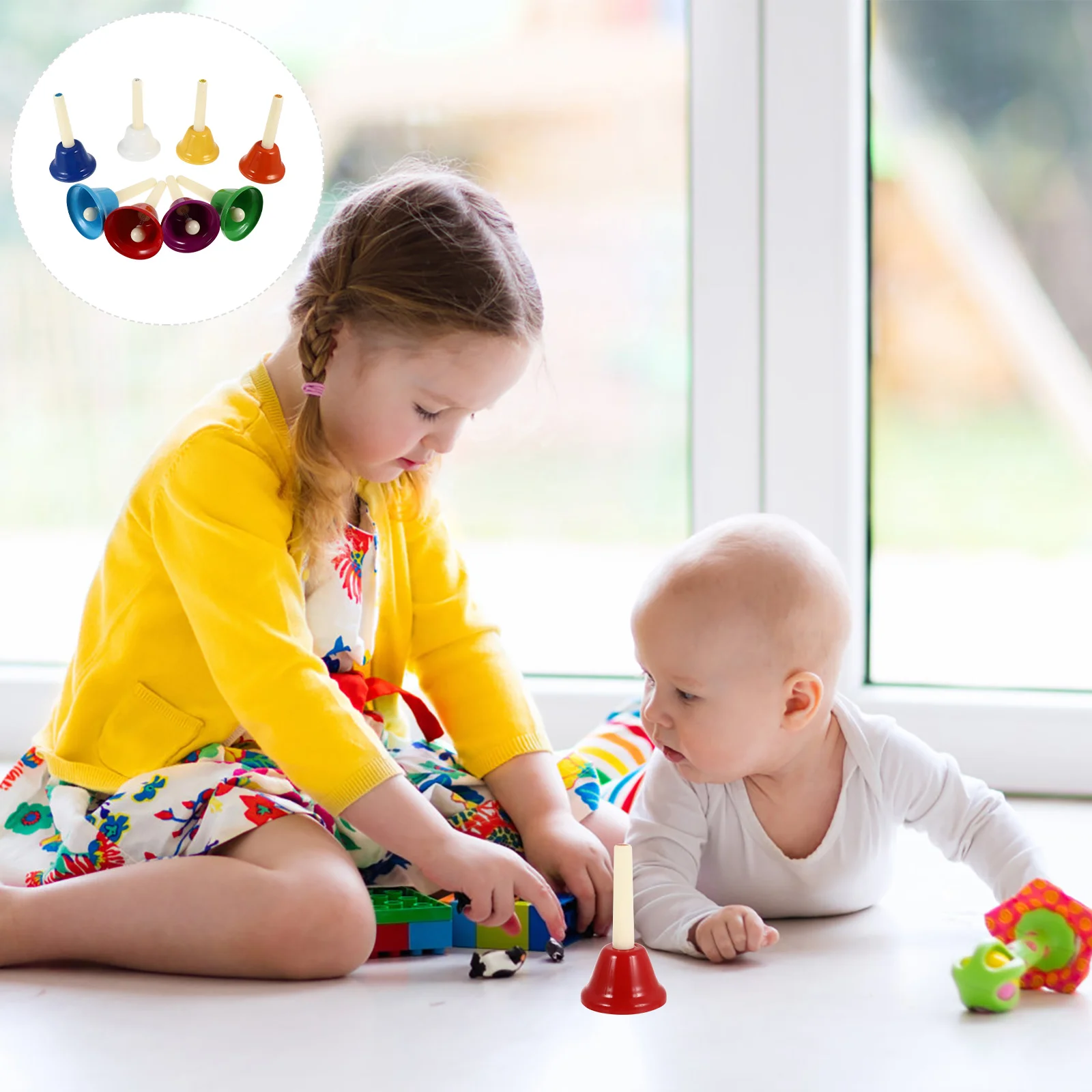 

8pcs Bright Children Percussion Instrument Melody Clock Enlightenment