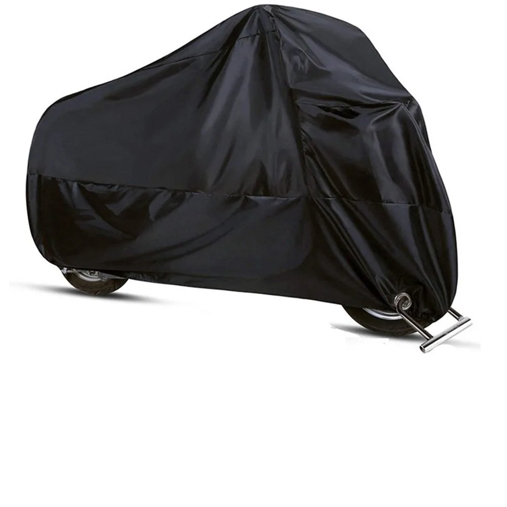 

Motorcycle Cover 190T Waterproof Fabric Rain Dust Cover Black Motorcycle Protector XXL With Storage Bag Motorcycle Accessories