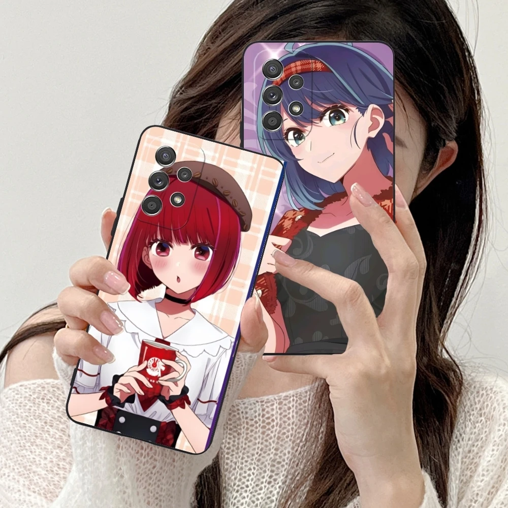 Oshinoko AI милый чехол для мобильного телефона Samsung Galaxy A91 73 71 70 54 53 52 34 24 23 21 S 5G черный