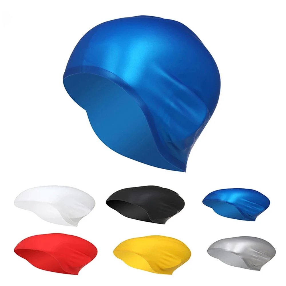 

New Flexible Silicone Waterproof Swimming Cap Swimwear/Hat Cover Ear Swim for Men Women Unisex Adult Long Short Hair Shower Cap