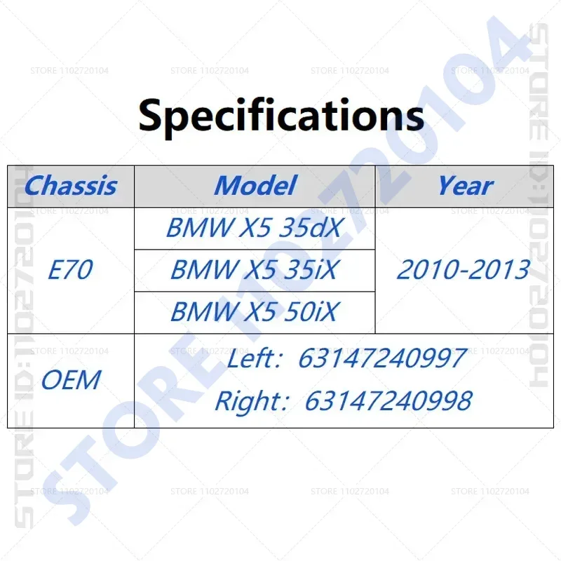 Для 2010-2013 E70 BMW X5 35dX 35iX 50iX задний бампер красная линза отражатель фонарь корпус