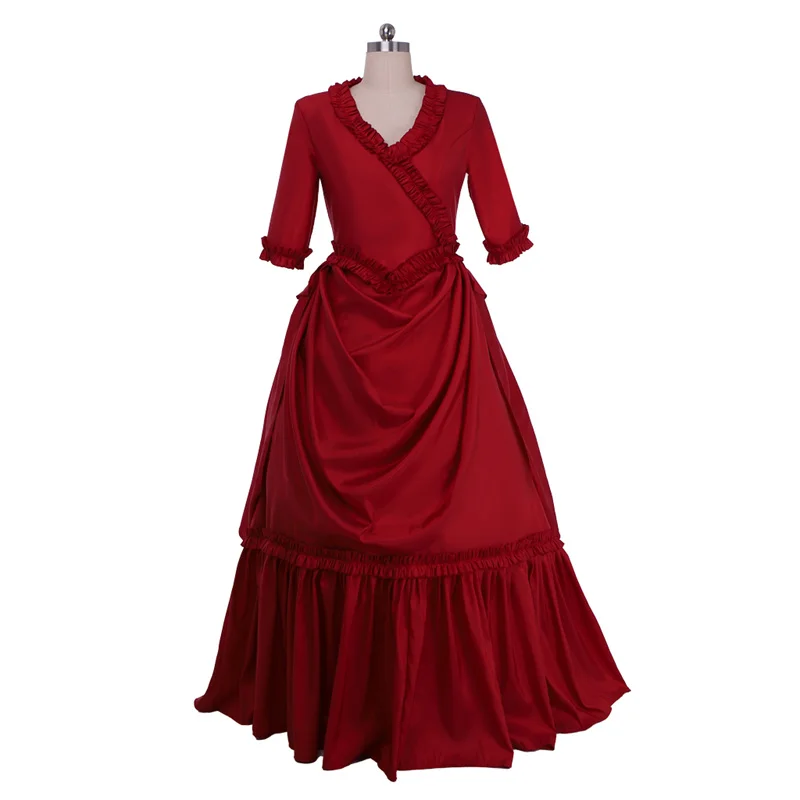 

Bram Stoker's Dracula Mina Harker's Red Gown Dress Cosplay Costume Medieval Victorian Red Ball Gown Dracula Elizabeth Red Dress
