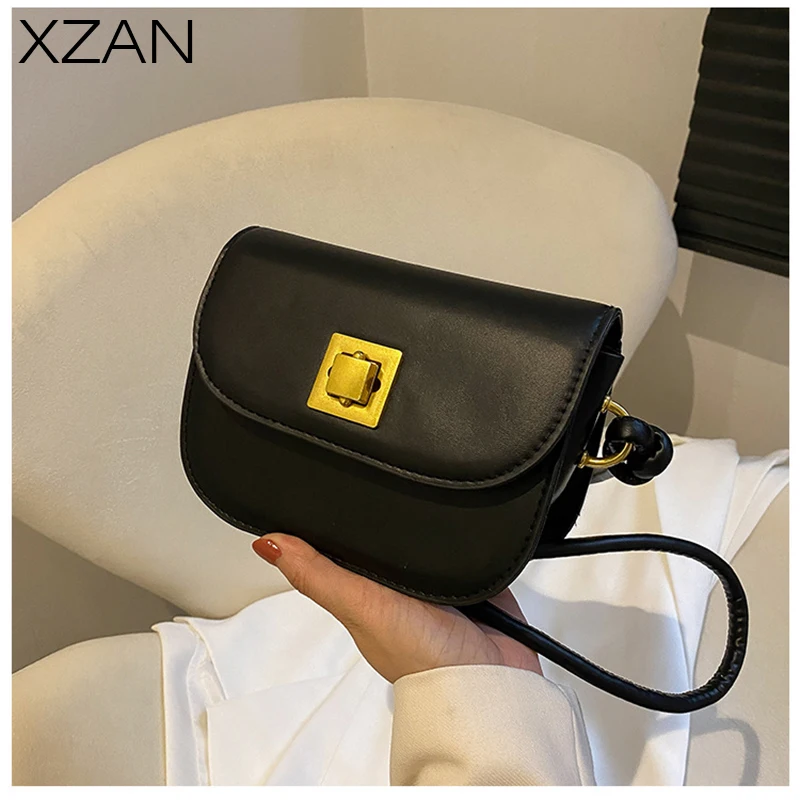

Fashion Elegant Women Messenger Bag Crossbody Flap Brand Design Lady's Handbag Retro Single Saddle Bag Lady Square Shoulder Bag