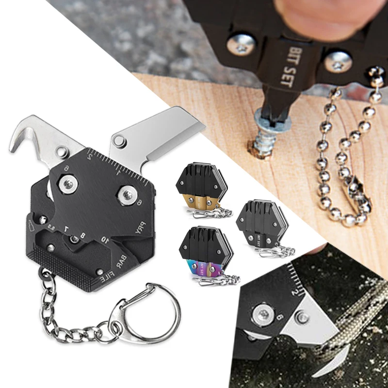 Multifunction Outdoor EDC Tool High Hardness Folding Knifes Screwdriver Twine Cutter Portable Keychain Mini Knife Gift for Men
