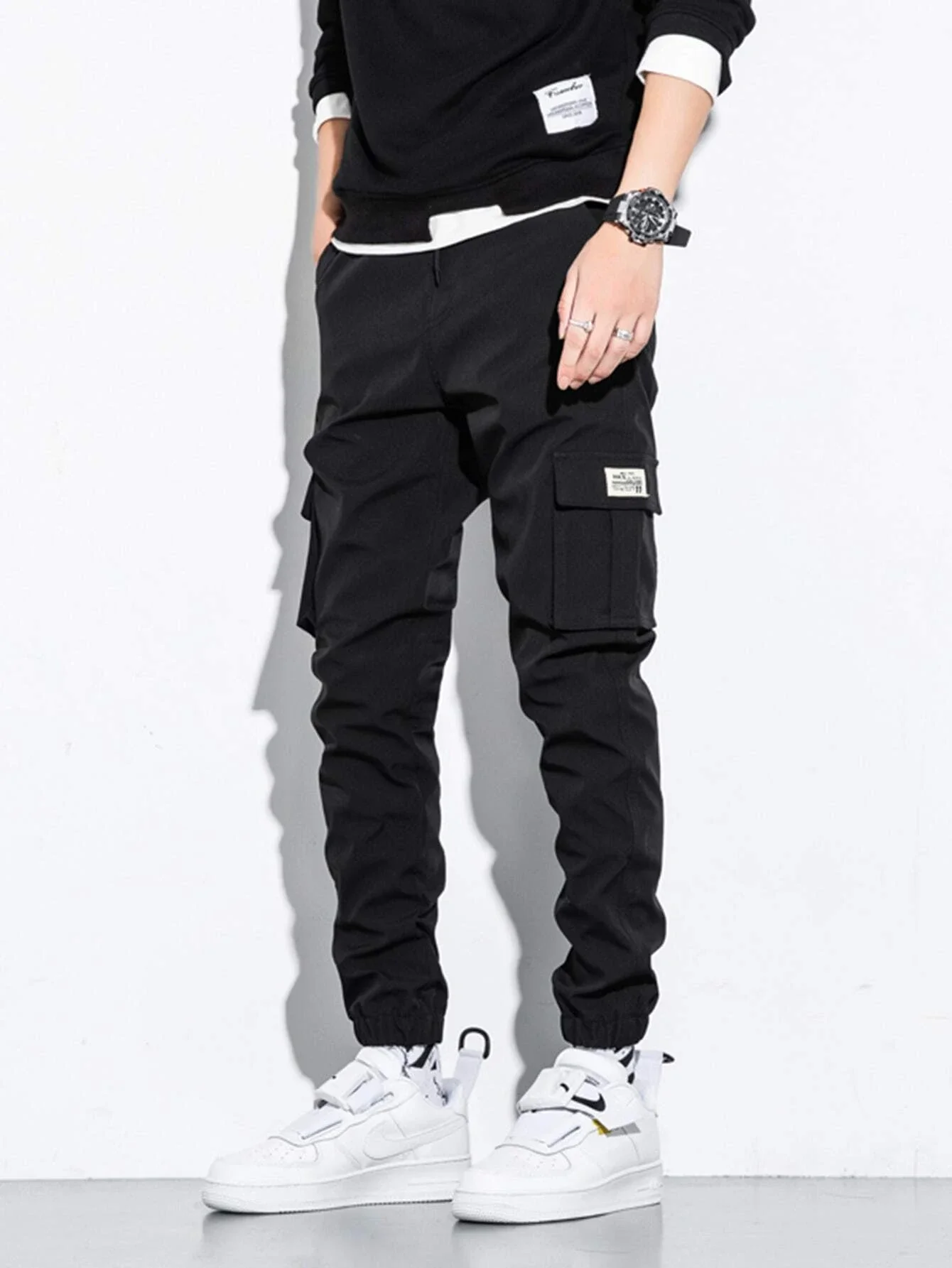 2022 New Hot Sale  Men Patched Flap Pocket Cargo Pants