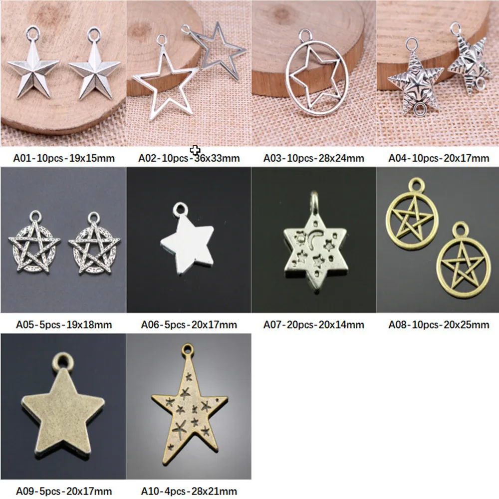 

New Arrival Five-pointed Star Charms For Jewelry Making Gifts For Women