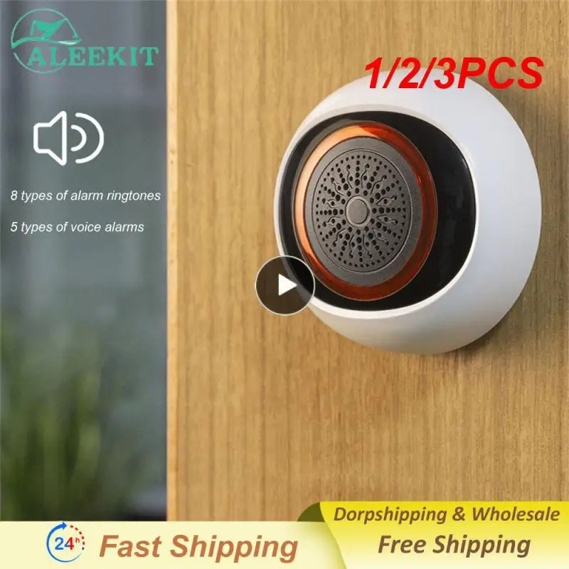 

1/2/3PCS Tuya Zigbee Smart Sound And Light Sensor 100DB 2-in-1 Alarm Battery Usb Dual Power Smart Home Works With Smart Life