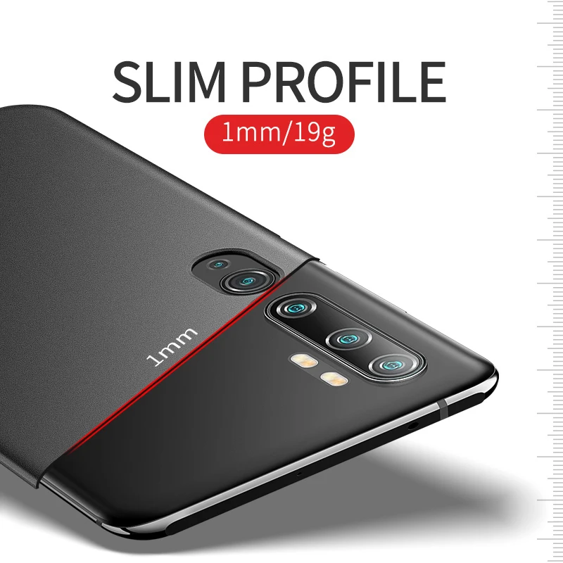 Чехол для Xiaomi Note 10 Pro роскошный Ультратонкий матовый жесткий чехол из