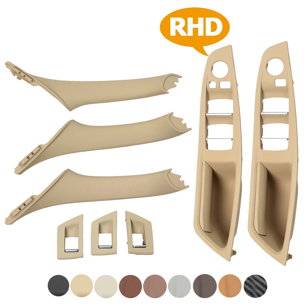 

Right Driver Cars RHD Internal Armrest Panel Door Handle Cover Trim 7pcs Set Replacement for BMW 5 Series F10 F11 520i 523i 525i