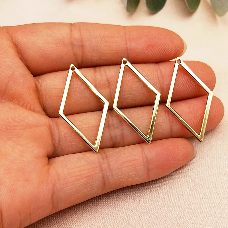 

Youga 5 шт./упак. золото 18*33 мм полый ромб сплав соединение Подвеска Аксессуары DIY Сделай Сам модные серьги ожерелье ювелирные изделия