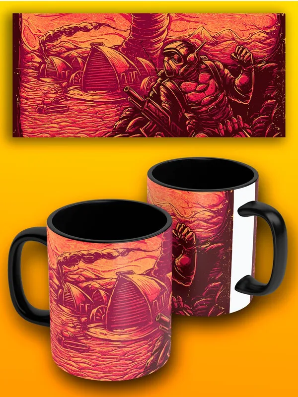 Искрящаяся черная игра Doom (Doom - шутер для PS Xbox PC Switch) 12597 Кружка-чашка напитка подарок для питья.