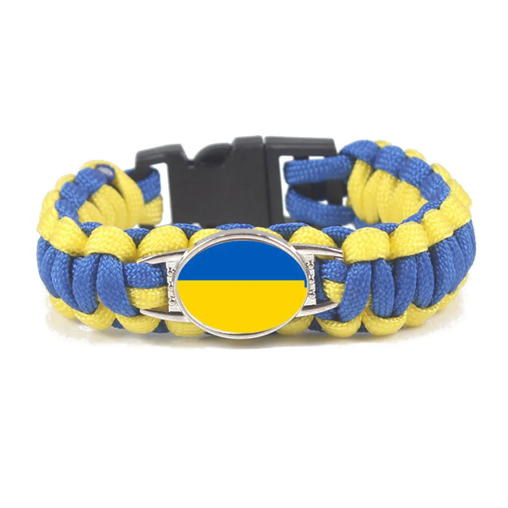 

Ukraine National Flag Bracelet Women Men Ukrainian Bracelets Jewelry Handmade Wrap Braided Italy Flag Bracelets Friendship Gifts