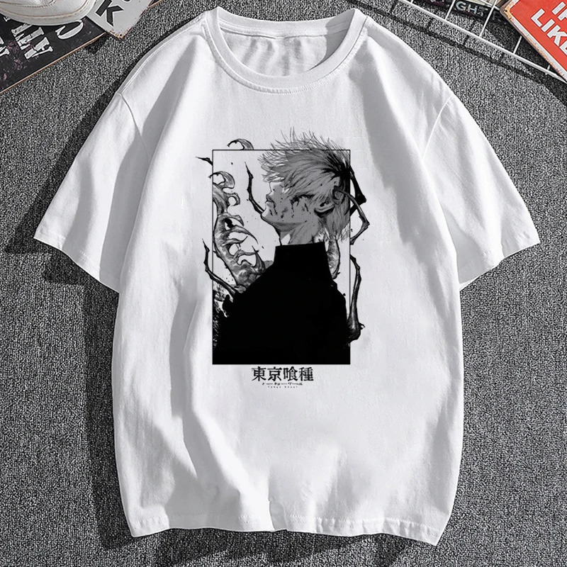 

Kawaii Japanese Anime Kaneki Ken Y2k Tokyo Ghoul T Shirt Women Manga Graphic Tees Fashion Harajuku Tshirt Summer 90s Tops Shirt