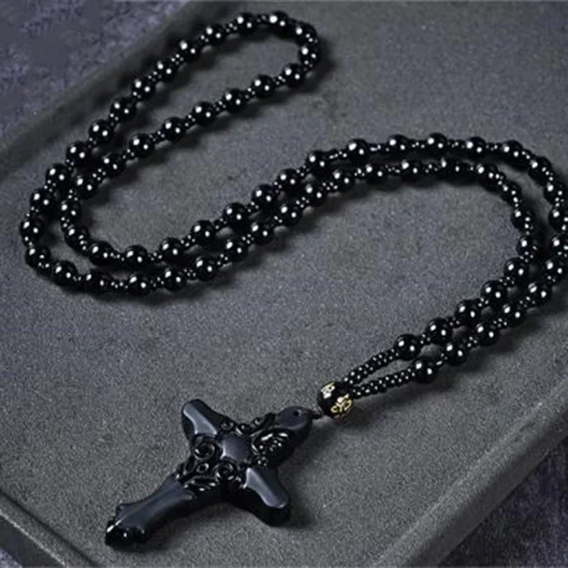 Ювелирные изделия из натурального обсидиана восемь видов