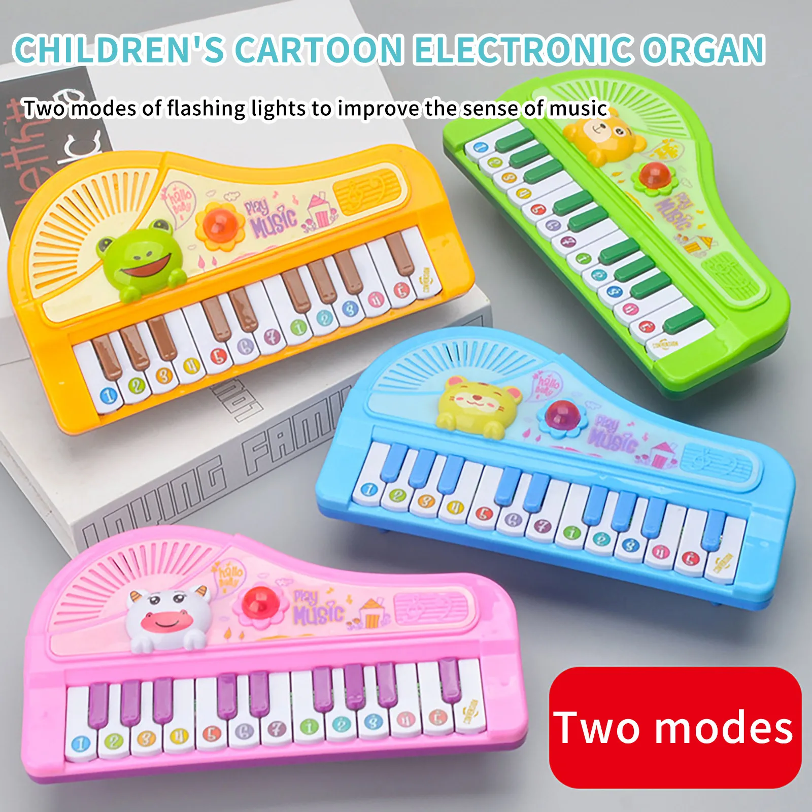 

Children's Cartoon Electronic Piano Music Enlightenment Infants And Young Children Early Education Baby Drums 12-18 Months