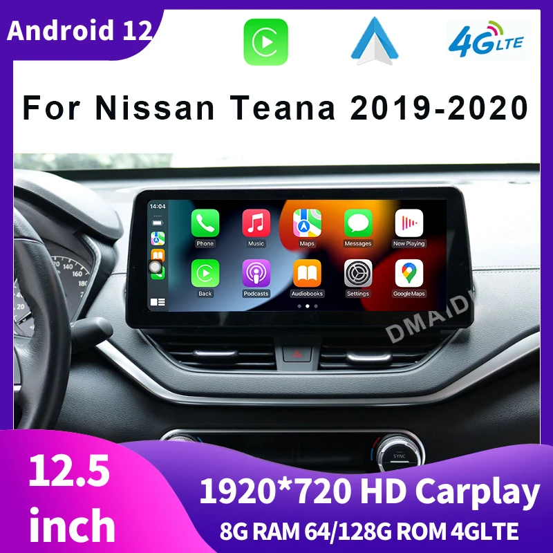 

12.5inch Android 12 8+128G Car Multimedia Player Radio GPS Navigation for Nissan Teana 2019-2020 CarPlay Touch Sceen