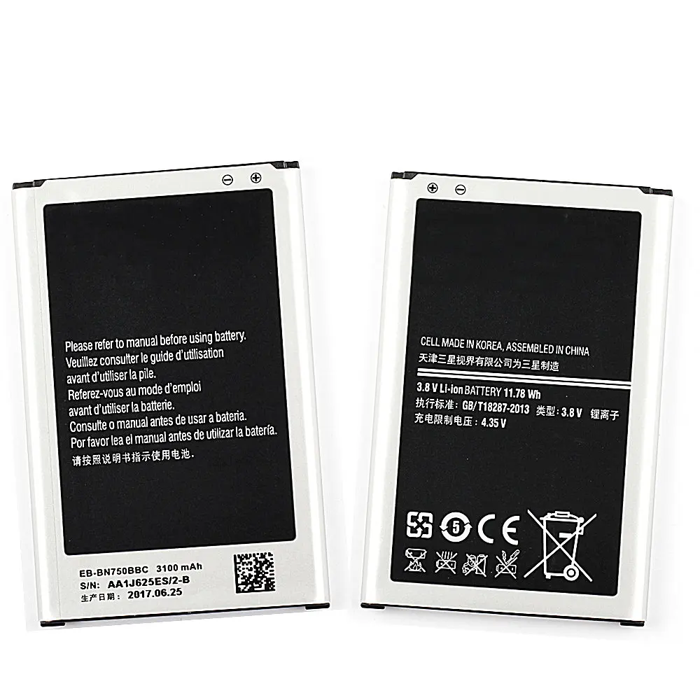 Оригинальная Аккумуляторная батарея для Samsung GALAXY Note 3 mini Neo N750 N7505 N7502 |