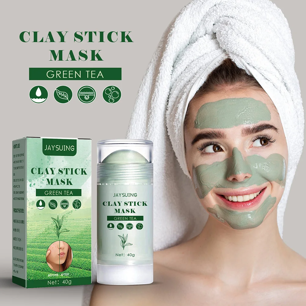 

Green Tea Clay Mask Oil Control Acne Blackhead Clearing Peel Cleansing Pore Acne Exfoliating Mask Moisturizing Face Care