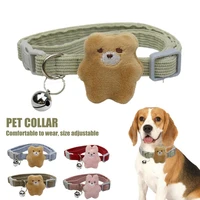 pet collar bib chic corduroy non sticky hair adjustable size animal pattern pet necklace for puppy pet collar pet bib