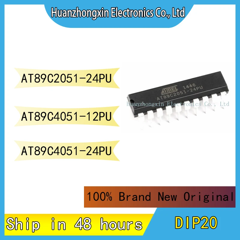 

AT89C2051-24PU AT89C4051-12PU AT89C4051-24PU MCU Chip DIP20 Integrated Circuit Microcontroller 100% Brand New Original