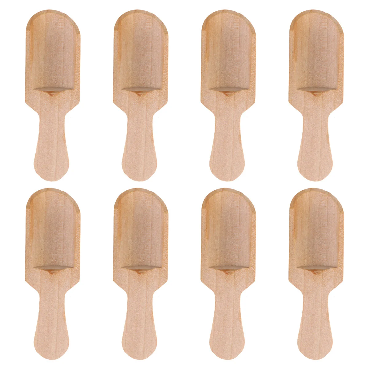 

8 Pcs Salt Shovels Tea Scoop Wooden Candy Bath Salt Sugar Washing