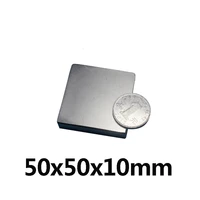 123510pcs 50x50x10 big thick quadrate permanent magnets 5050 mm neodymium magnet n35 50x50x10mm strong magnetic 505010 mm
