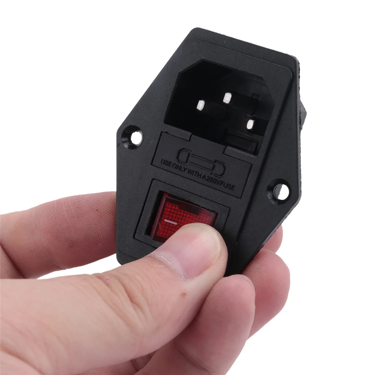 3-контактный входной модуль IEC320 C14 штекер с предохранителем розетка 10A 250 В