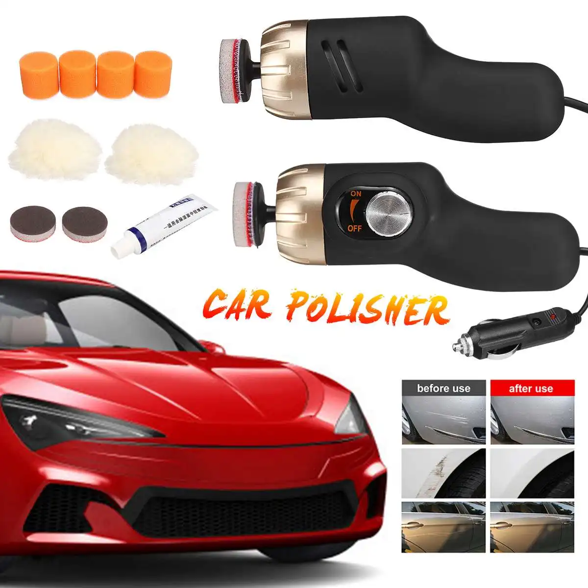 

Mini Polishing Machine 8500RPM Variable Speed Car Polishing Electric Polisher Cleaning and Polishing Waxing Scratch Repair Tools