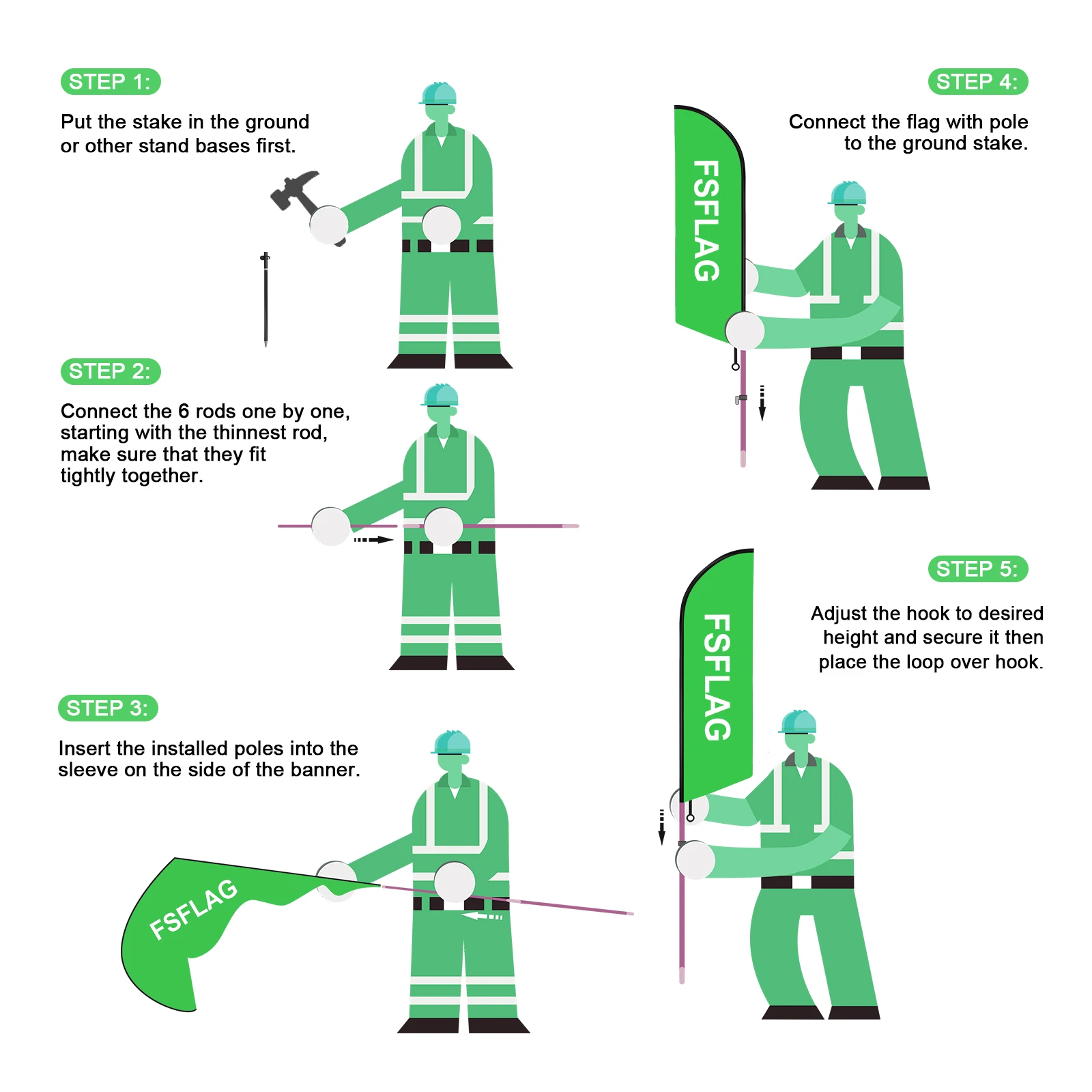 FSFLAG 1 шт. 280 см флаг с перьями для смены масла флагштоком рекламный наружный баннер