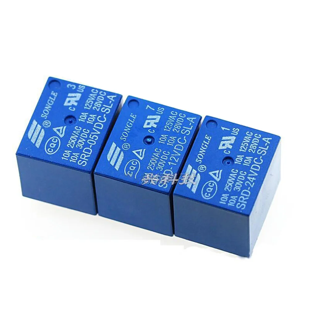 

5PCS/Lot Relay SRU-05VDC 12VDC 24VDC-SL-C T70 15A 5PIN