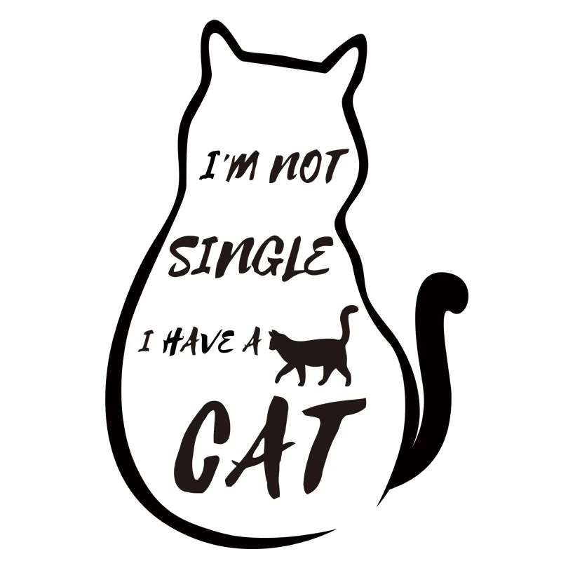 Наклейка на заднюю панель с изображением кота из мультфильма