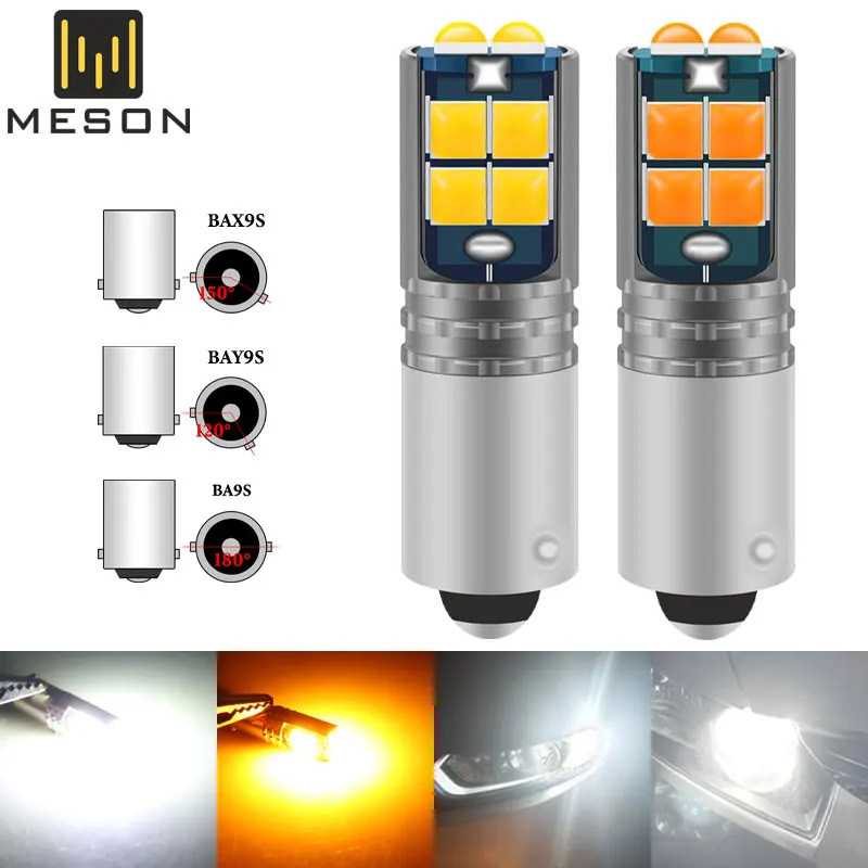 

Светодиодные лампы BAY9S H21W T4W H6W BA9S BAX9S 3030 10SMD для салона автомобиля, Верхняя лампа для чтения, автомобильный парковочный свет, лампы для номерного знака, 2 шт.