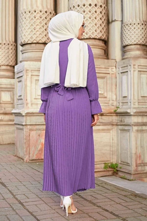 TUGBA for ladies Dress Long Piliseli Aerobin Sleeve muslim dress code 2021 turkish gown hijab summer
