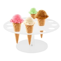816 holes acrylic ice cream stand cake cone stand holder wedding buffet food bar display stand baking kitchen tool