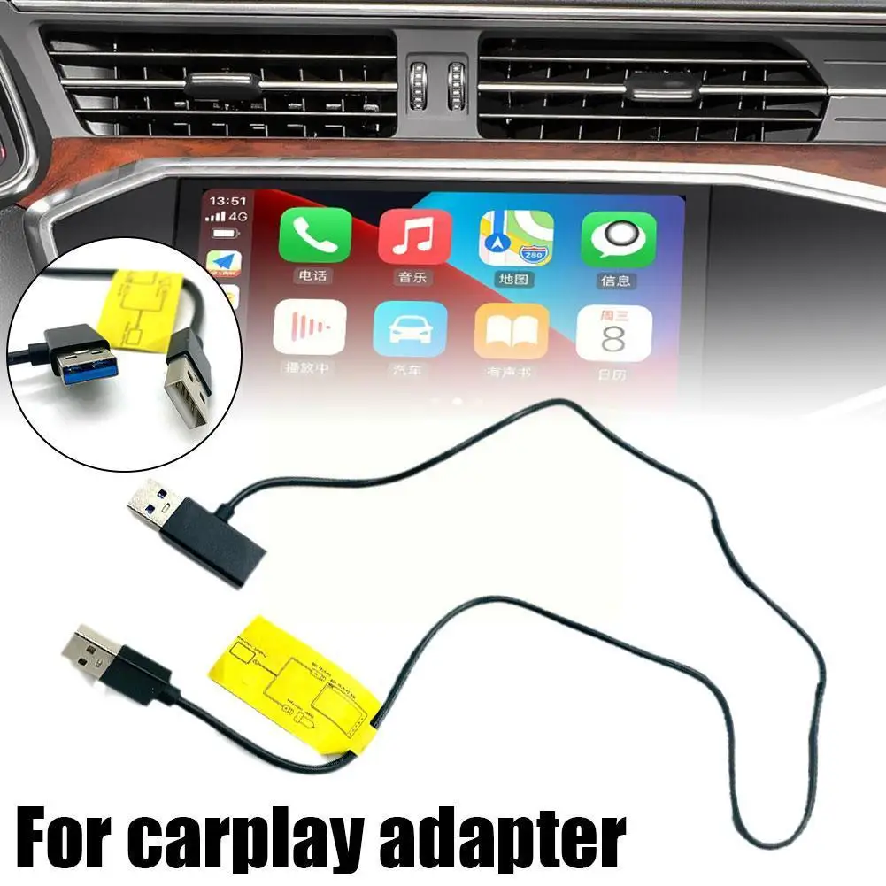 

Wireless for carplay Adapter Compatible With A Variety Of Models And IPhone Models 2 In 1 USB Power Supply Cable H4A5