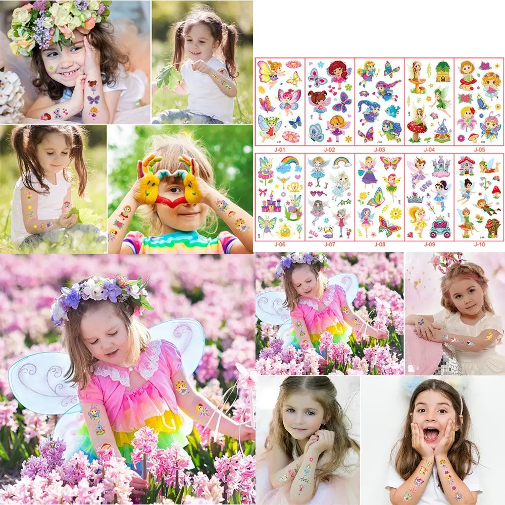 

10 листов/набор, временные тату-бабочки