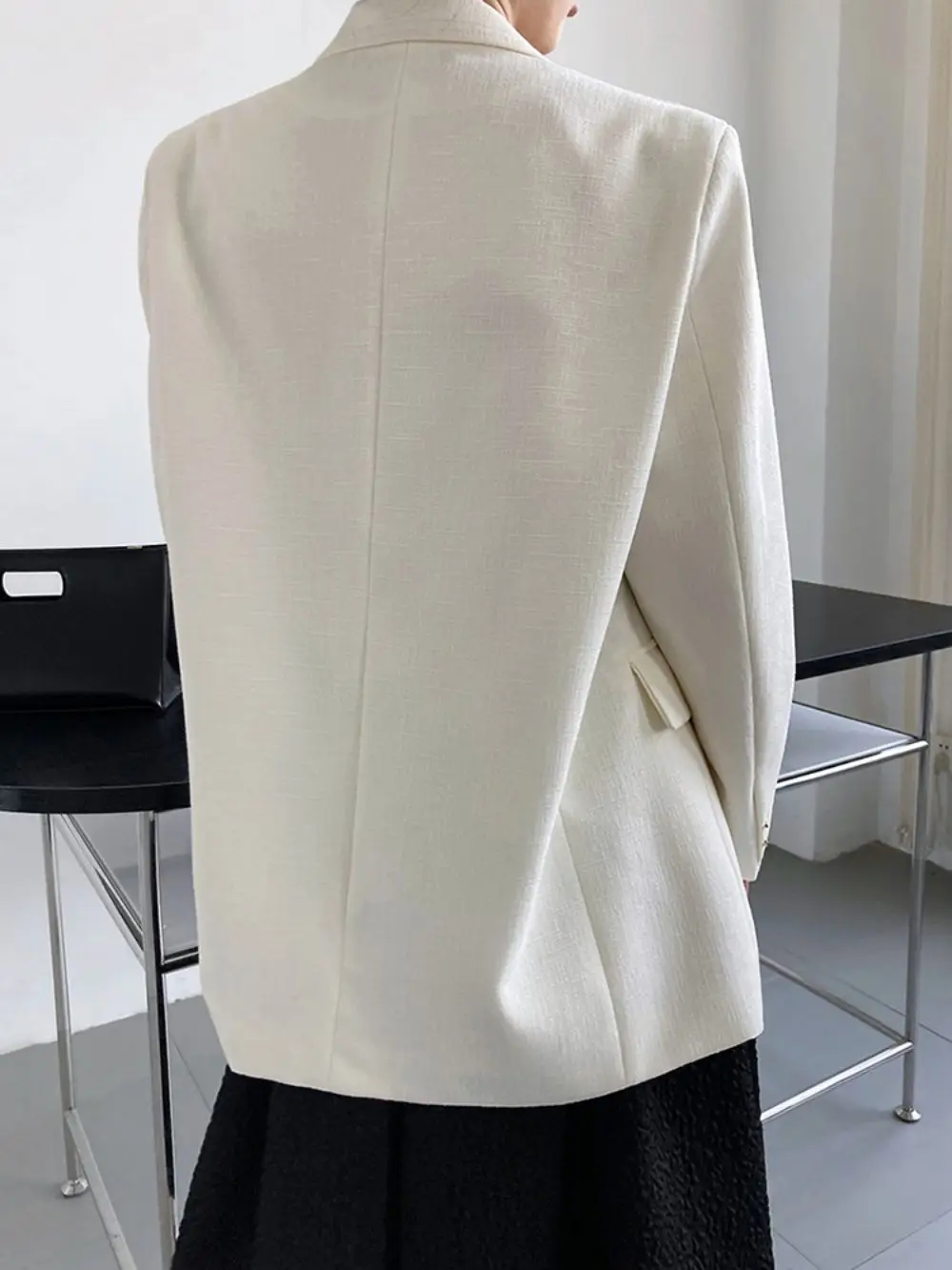 Elegant Loose Temperament Jacket Female Lapel Long Sleeve Chic Button Pocket Solid Blazer For Women Fashion Casual Coat 2023 New