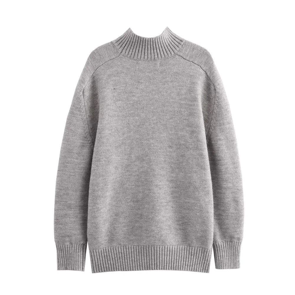 24 осень/зима новая женская одежда простой мягкий свитер с длинными рукавами и