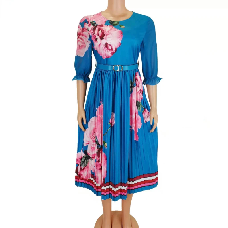 

Плиссированное Платье с принтом, летняя одежда, африканские платья для женщин, Клубная одежда, Дашики, Анкара, вечернее праздничное платье, ...