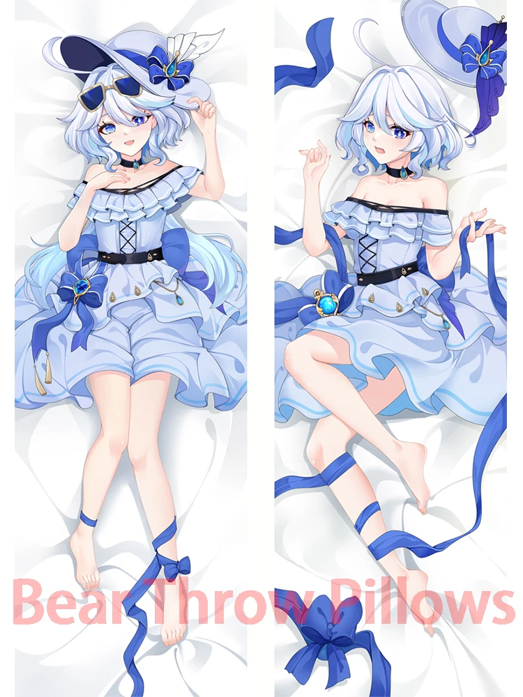 

Dakimakura anime Дакимакура аниме Genshin Impact Furina de вдали двусторонняя печать в натуральную величину наволочка для тела Рождественское украшение подарок