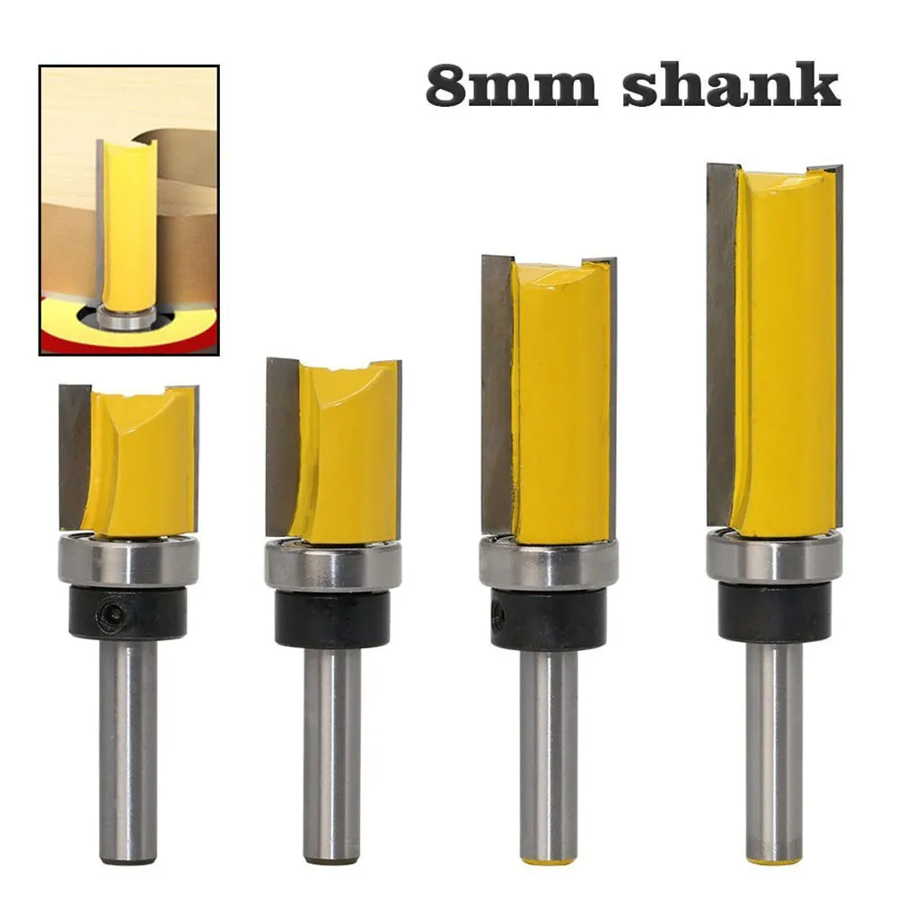

1 Pcs Router Bit 8mm Shank Template Trim Router Bit Straight End Mill Cleaning Milling Cutter For Trimmer Accessories