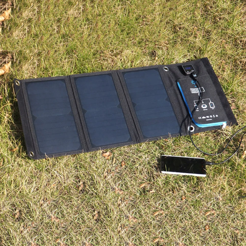 

Зарядное устройство ETFE складное с солнечной батареей, 30 Вт, 12 В/5 В