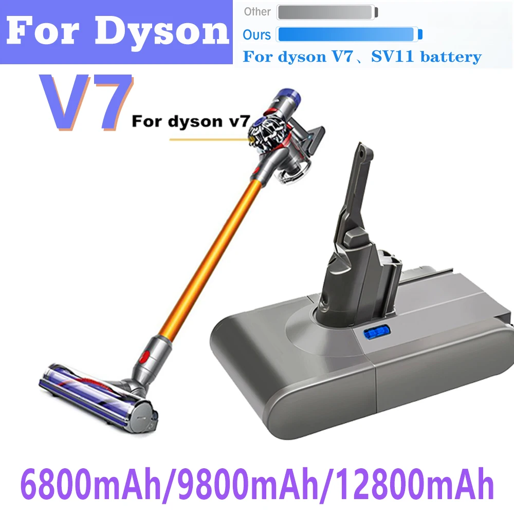 Литиевая аккумуляторная батарея SV11 21,6 в 6800 мАч/12800 мАч для пылесоса Dyson SV11 V7 пушистый V7 Animal V7