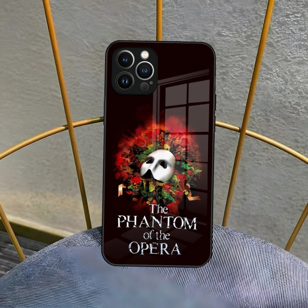 Чехол для телефона Призрак оперы Iphone 16 15 14 Pro Max 12 11 13 Mini X Xr Xs Puls стеклянный чехол