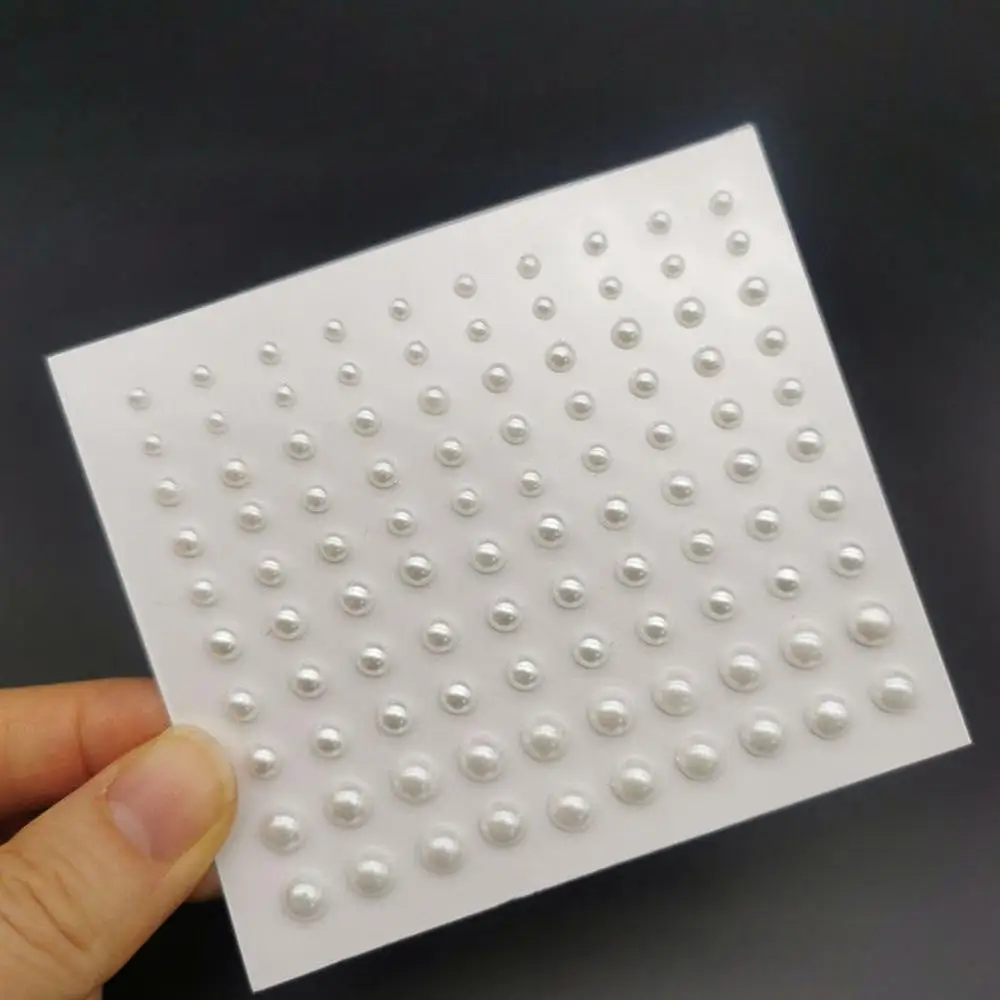 Жемчуг 3D украшения для дизайна ногтей фестиваль макияжа ювелирные наклейки лицо