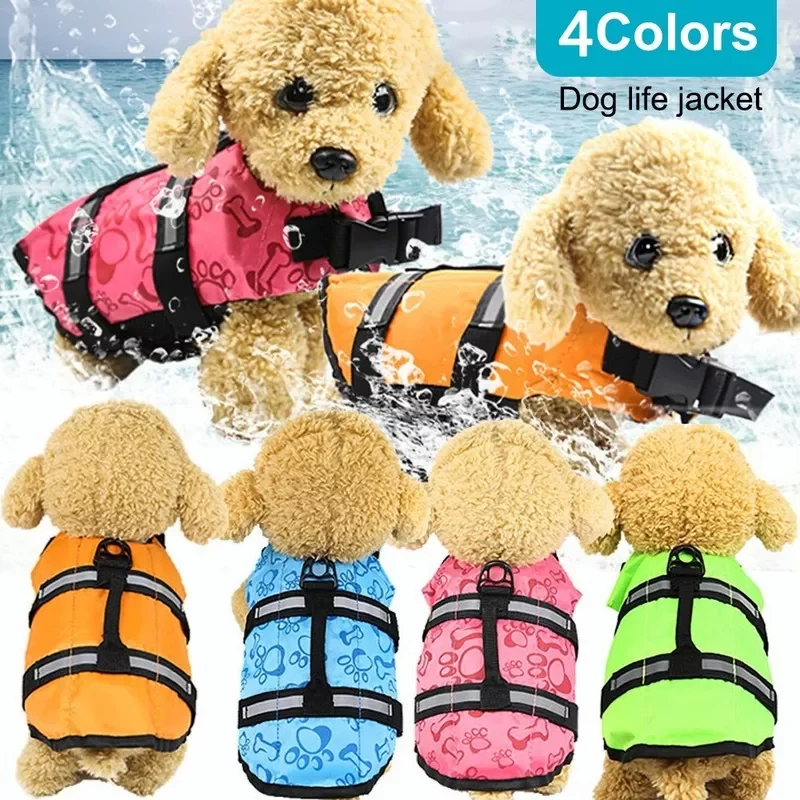 

Rescue Swimming Wear Safety Clothes Vest Swimming Suit XS-XL Outdoor Pet Dog Float Doggy Life Jacket Vests